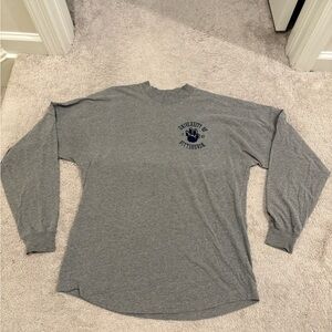 Gray University of Pittsburgh Long Sleeve Shirt / Spirit Jersey